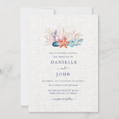 シンプルシーセルビーチ 招待状 (正面)