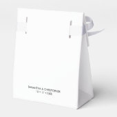 シンプルシ感謝していックなパーソナライズされた結婚の フェイバーボックス (裏面サイド)