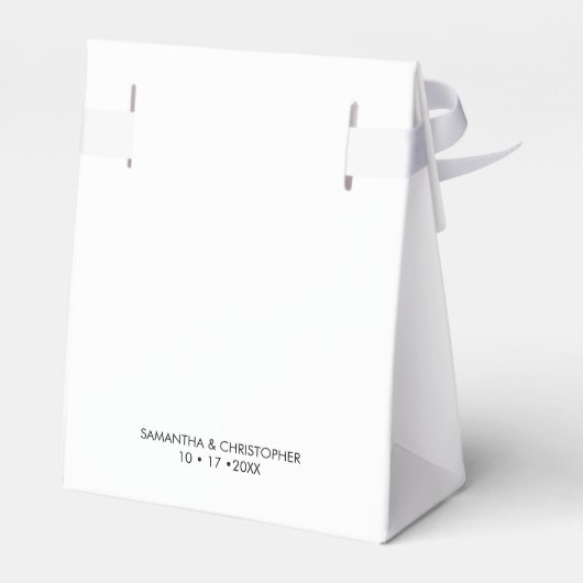 シンプルシ感謝していックなパーソナライズされた結婚の フェイバーボックス (裏面サイド)