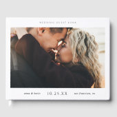 シンプルシ結婚ックのゲストブックと写真 ゲストブック (正面)