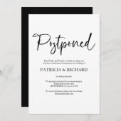 シンプルシ結婚ックの延期 招待状 (正面/裏面)