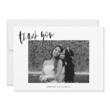 シンプルシ結婚ックサンキューカード