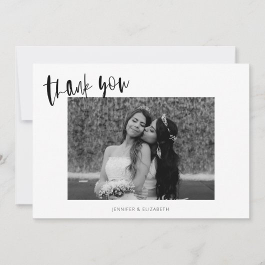 シンプルシ結婚ックサンキューカード サンキューカード (正面)