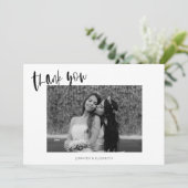 シンプルシ結婚ックサンキューカード サンキューカード (スタンド正面)