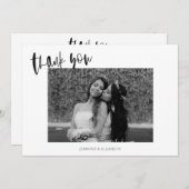 シンプルシ結婚ックサンキューカード サンキューカード (正面/裏面)