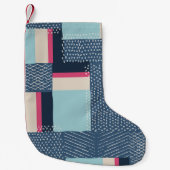 シンプルジオメトリックブラシストローク:カラーブロック スモールクリスマスストッキング (正面)