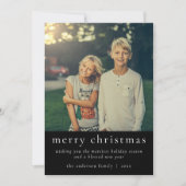 シンプルジャパンディ黒白クリスマスホリド シーズンカード (正面)