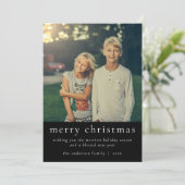 シンプルジャパンディ黒白クリスマスホリド シーズンカード (スタンド正面)