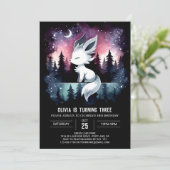 シンプルジャングルウルフ誕生日 招待状 (スタンド正面)