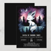 シンプルジャングルウルフ誕生日 招待状 (正面/裏面)