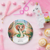 シンプルジャングルスネーク誕生日 ペーパープレート (パーティー)