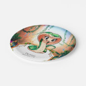 シンプルジャングルスネーク誕生日 ペーパープレート (アングル)