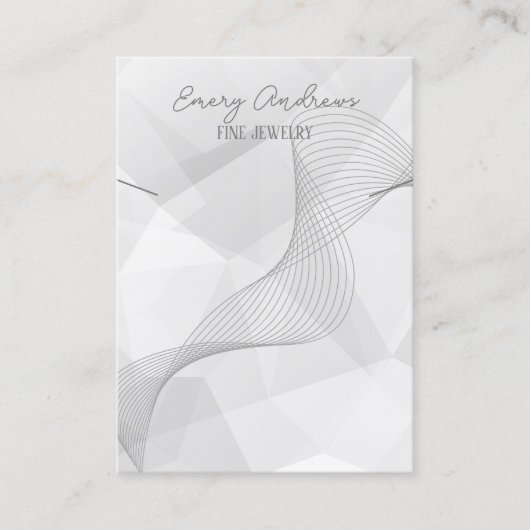 シンプルジュエリーデザイナーのネックレスホルダーディスプレイ 名刺 (正面)