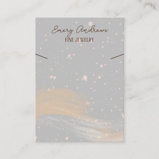 シンプルジュエリーデザイナーのネックレスホルダーディスプレイ 名刺 (正面)