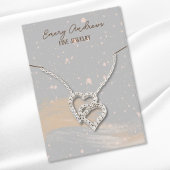 シンプルジュエリーデザイナーのネックレスホルダーディスプレイ 名刺