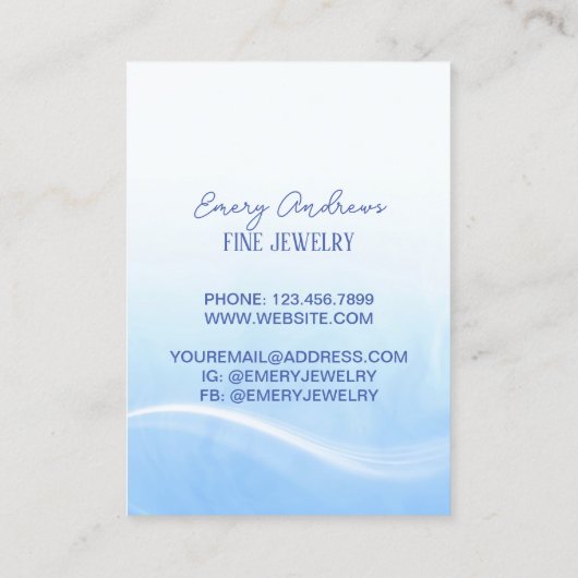 シンプルジュエリーデザイナーのネックレスホルダーディスプレイ 名刺 (裏面)