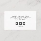 シンプルジュエリーデザイナー名刺 名刺 (裏面)