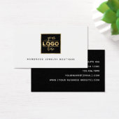 シンプルジュエリーデザイモダンナーロゴ名刺 (デスク)