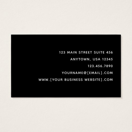 シンプルジュエリーデザイモダンナーロゴ名刺 (裏面)