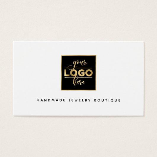 シンプルジュエリーデザイモダンナーロゴ名刺 (正面)