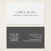 シンプルジュエリーデザイモダンナーロゴ名刺 (正面&裏面)