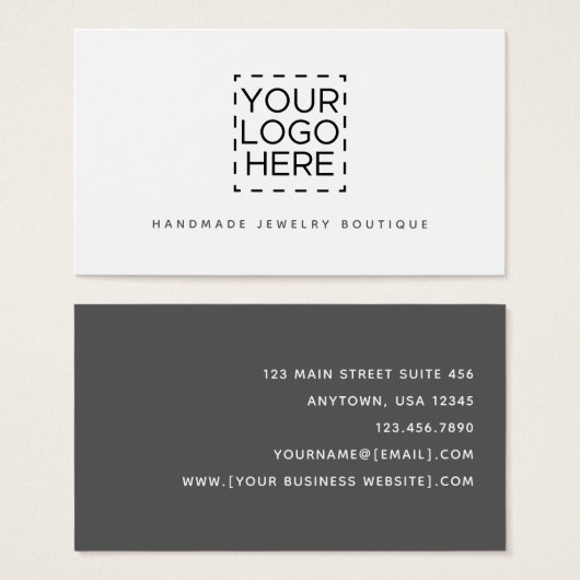 シンプルジュエリーデザイモダンナーロゴ名刺 (正面&裏面)