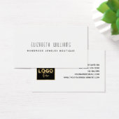 シンプルジュエリーデザイモダンナーロゴ名刺 (デスク)