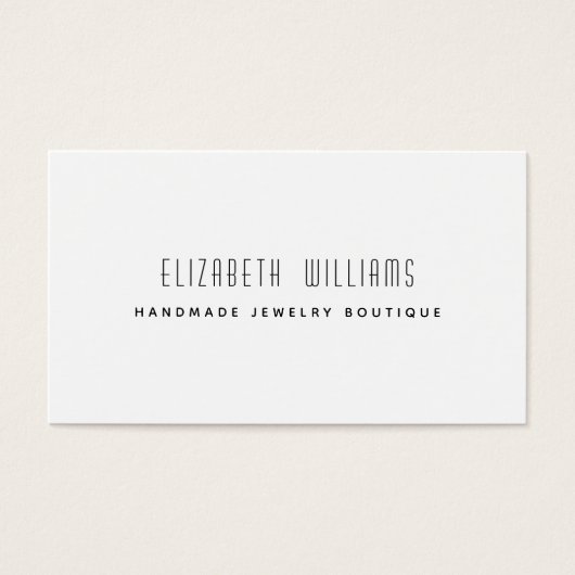 シンプルジュエリーデザイモダンナーロゴ名刺 (正面)