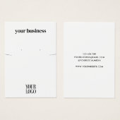 シンプルジュエリーモダンイヤリング表示カード (正面&裏面)