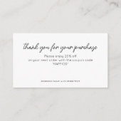 シンプルジュエリー指気に示業務 エンクロージャーカード (裏面)