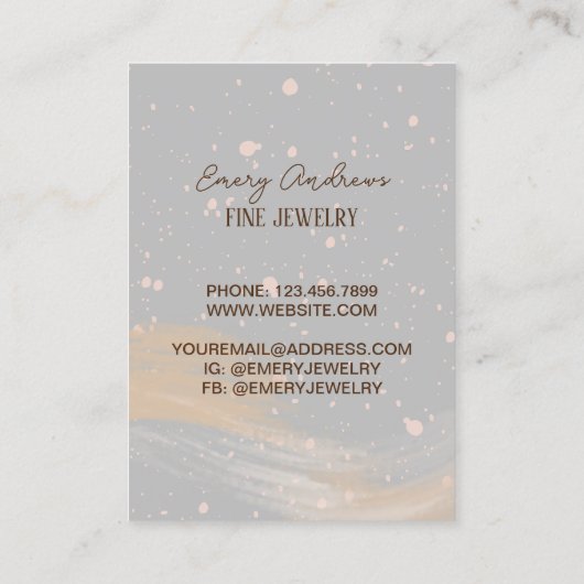 シンプルジュエリー設計者イヤリングホルダーディスプレイ 名刺 (裏面)