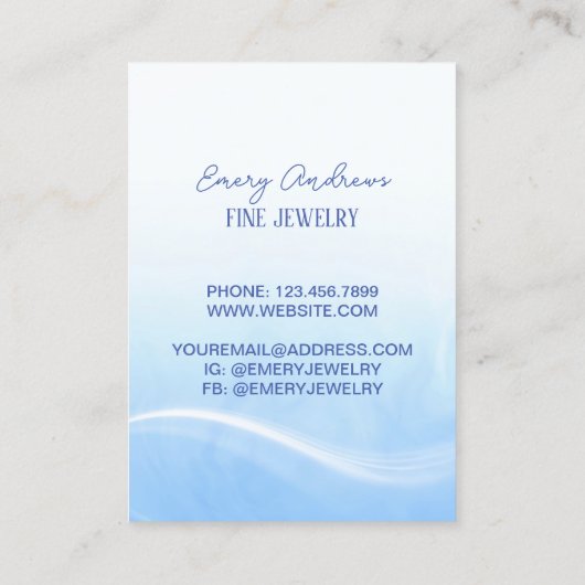 シンプルジュエリー設計者イヤリングホルダーディスプレイ 名刺 (裏面)