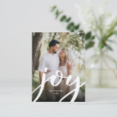 シンプルジョイクリスマス写真 ポストカード (スタンド正面)