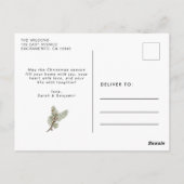 シンプルジョイクリスマス写真 ポストカード (裏面)