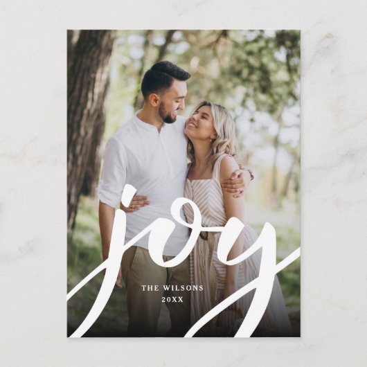 シンプルジョイクリスマス写真 ポストカード (正面)