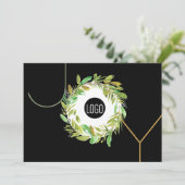 シンプルジョイビジネスロゴハッピーホリデーズリース シーズンカード (スタンド正面)