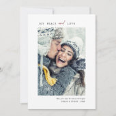 シンプルジョイピースラブフォトポートレート シーズンカード (正面)