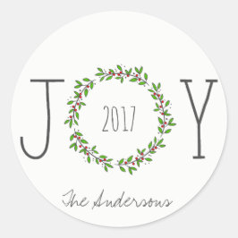 シンプルジョイリースクリスマス ラウンドシール