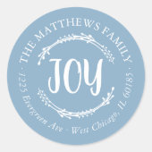 シンプルジョイ丸差出人住所ラベル ラウンドシール (正面)