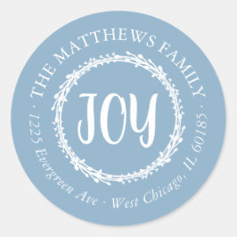 シンプルジョイ丸差出人住所ラベル ラウンドシール