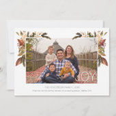 シンプルジョイ水カラーフローラクリスマスカード シーズンカード (正面)