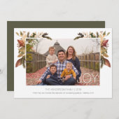 シンプルジョイ水カラーフローラクリスマスカード シーズンカード (正面/裏面)