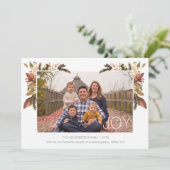 シンプルジョイ水カラーフローラクリスマスカード シーズンカード (スタンド正面)