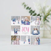 シンプルジョイ | 8正方形フォトコラージフラット シーズンカード (スタンド正面)