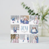 シンプルジョイ | 8正方形フォトコラージフラット シーズンカード (スタンド正面)