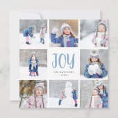シンプルジョイ | 8正方形フォトコラージフラット シーズンカード (正面)