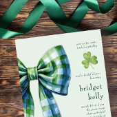 シンプルジンガムボウエレガントアイルランドブライダルシャワー 招待状