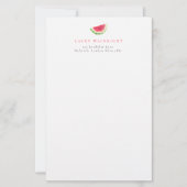 シンプルスイカの夏の名前と住所 便箋 (正面)