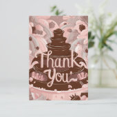 シンプルスイーツチョコレートサンキューカード サンキューカード (スタンド正面)