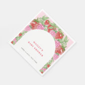 シンプルスイートストロベリーアーチベビーシャワー スタンダードランチョンナプキン (角)